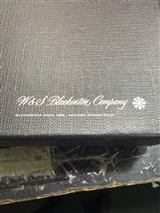 6 W&S BLACKINTON SILVER PLATED GOBLETS WITH SERVING PLATTER